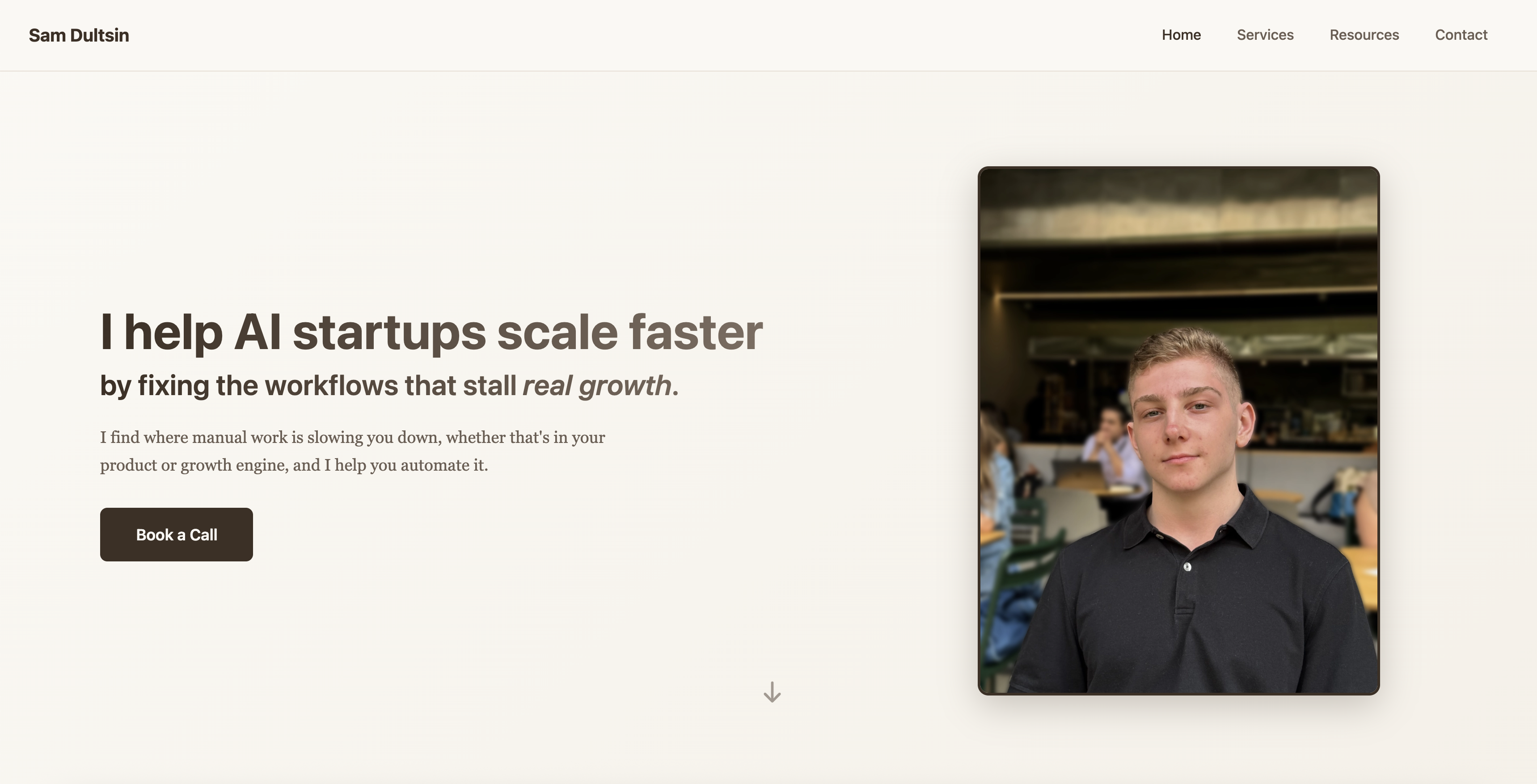 Personal website screenshot
